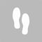 5S Supplies 5S Corner Markers, 3 1/2 in W., 9 1/2 in L., 0.003 in Thickness, 25 PK VSF-FOOTPRINTS-WHITE - alternate 1